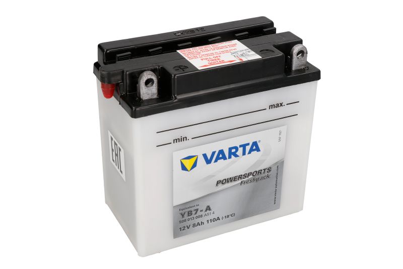 VARTA startovací baterie BSA 441 441 11-12, A 500 A7, B 350 B31, B40, C15 250 00, M 600 M21, SS 250 (GOLDSTAR), TWINS 500 11-12, GILERA TYPHOON 125 95-00, HARLEY DAVIDSON FX 1200 (SUPER GLIDE) 71-79, XLCH 1000 (SPORTSTER) 72-85, PEUGEOT ELYSEO 125 (ADVANT