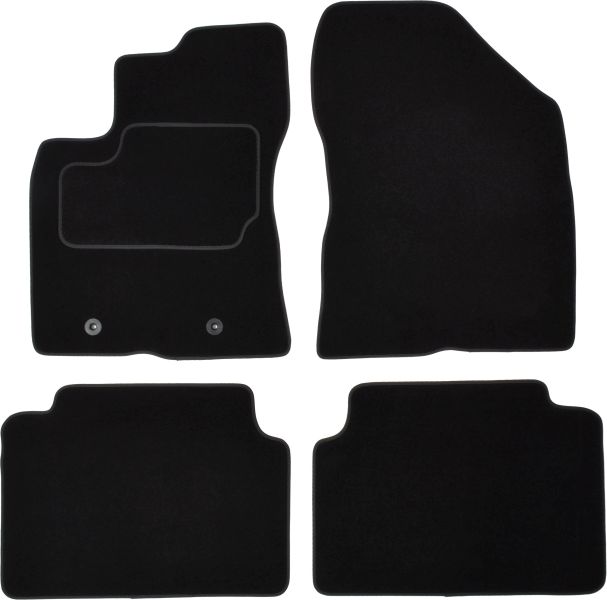 Set Covorase Auto Si Tavita Portbagaj TOYOTA AVENSIS Saloon (_T27_) din 2008-2018, Cauciuc, Protectie Porbagaj, 4x Stickere auto cu TOYOTA