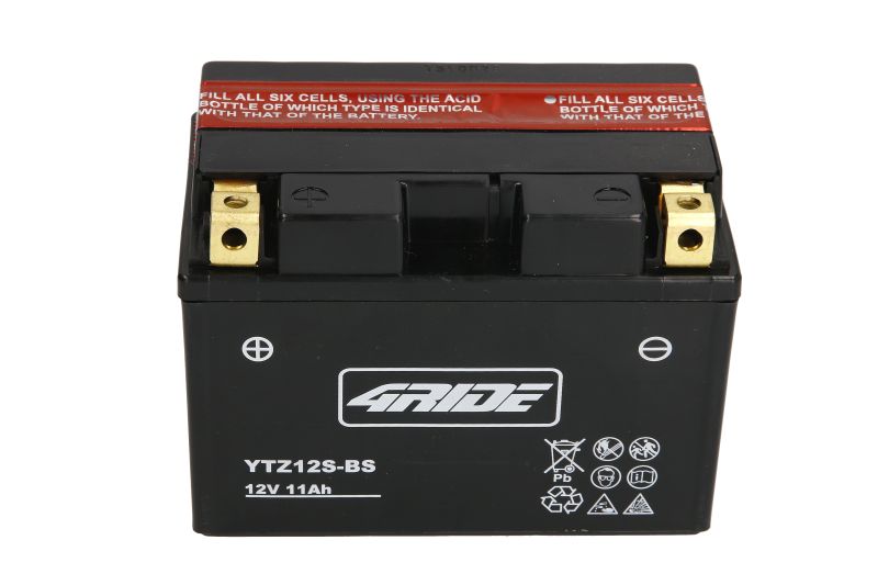 4 RIDE startovací baterie BMW R 1200 C AVANTGARDE, C 97-04, S 1000 RR 09-11, HONDA CB 1100 SF 00-03, CBR 1100 XX (BLACKBIRD) 01-08, CTX 700 DCT 14-17, FJS 600A (SILVER WING ABS), 600D (SILVER WING), 400A ABS (SILVER WING), 600 (SILVER WING), 400D (SILVER
