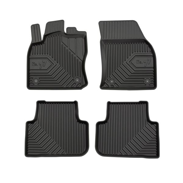 Set 5 covorase auto DACIA DUSTER SUV Van din 2006-2014, cu covoras tunel median, cauciuc, 4x Stickere auto cu DACIA
