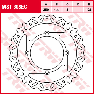 TRW MOTO brzdový kotouč KAWASAKI KX 250 F 04-18 (B0068NSVOU)