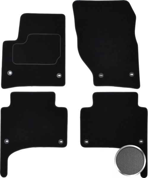 Set Covorase Auto Si Tavita Portbagaj Volkswagen TOUAREG (7LA, 7L6, 7L7) din 2002-2010, Cauciuc, Protectie Porbagaj, 4x Stickere auto cu Volkswagen