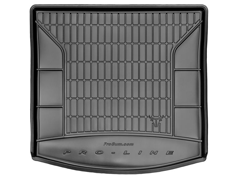Set Covorase Auto Si Tavita Portbagaj Volkswagen TOURAN (1T3) din 2010-2015, Cauciuc, Protectie Porbagaj, 4x Stickere auto cu Volkswagen
