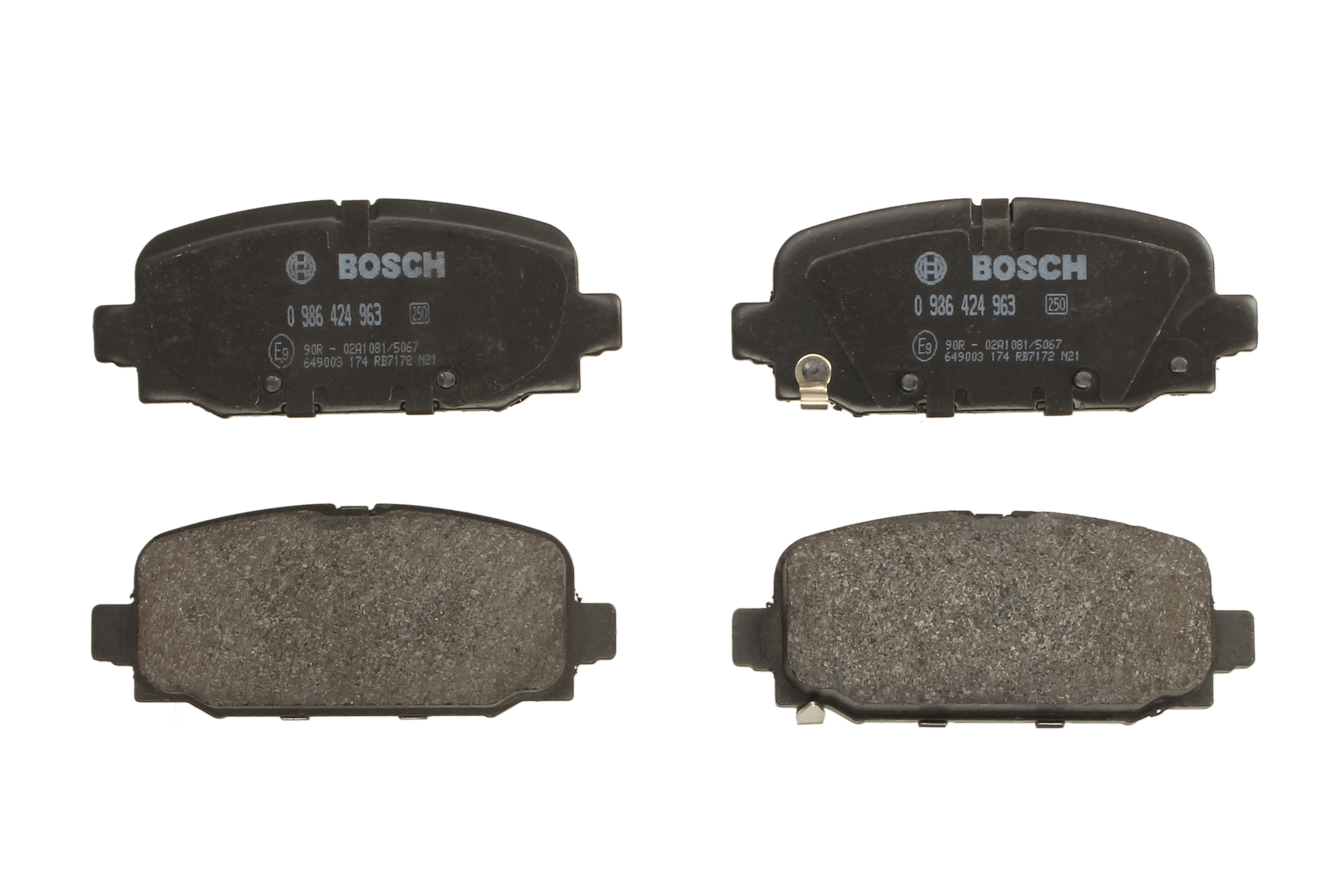 Колодки гальмівні дискові (комплект 4 шт) JEEP COMPASS (MP, M6, MV, M7) 1.4 2016.01- BOSCH (0986424963) Bosch фото 3