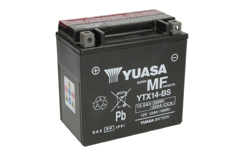 YUASA startovací baterie APRILIA ETV 1000 (CAPO NORD), ABS (CAPO NORD) RAID, ABS (CAPO NORD) G-KAT, (CAPO NORD) RAID 01-10, ETX 350 85-00, NA 850 (MANA) GT ABS, (MANA) ABS, (MANA) 08-13, RSV 1000 98-00, SL 750 ABS GT (SHIVER), 750 (SHIVER), 1000 (FALCO), 