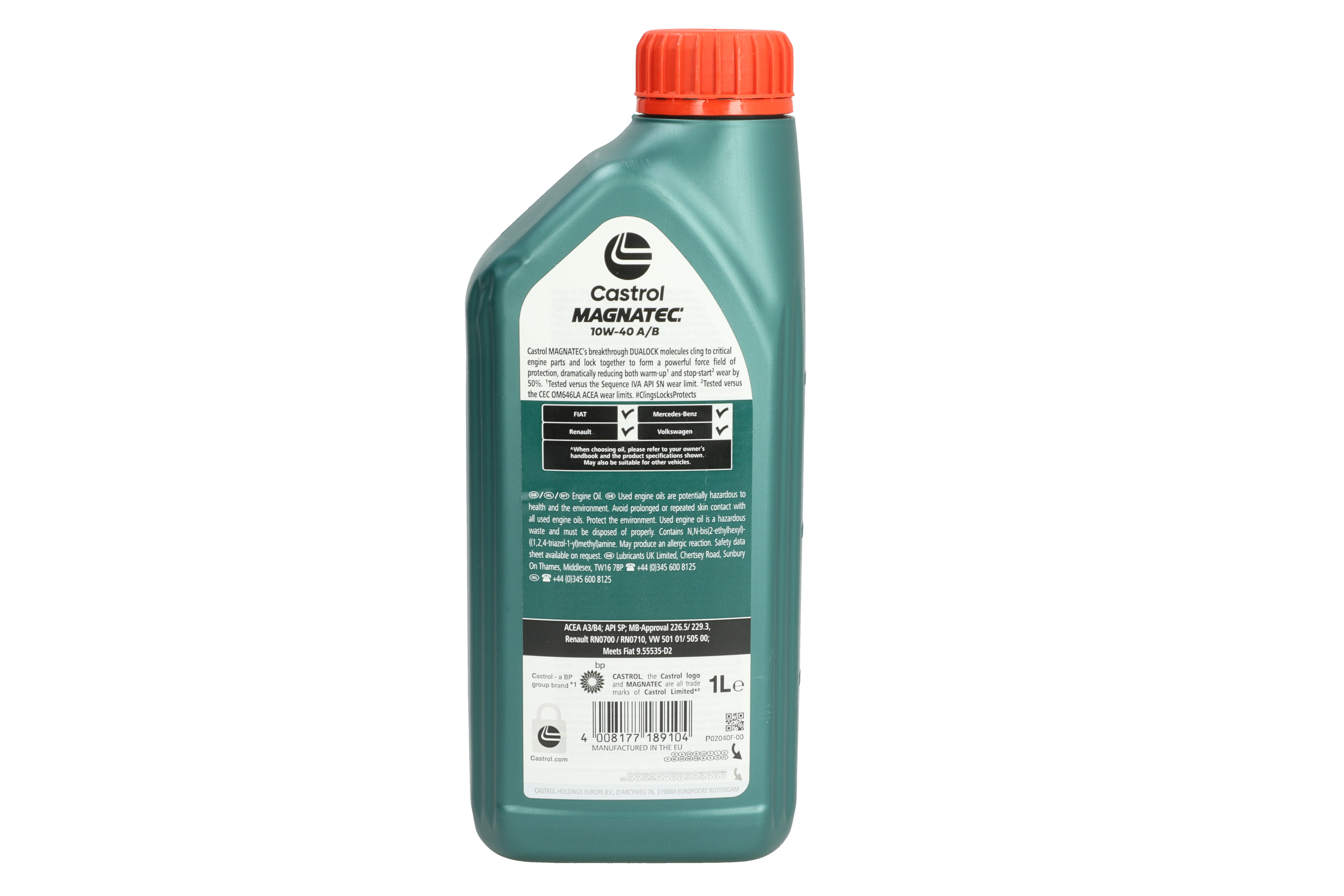 Моторна олива MAGNATEC (5L) 10W40 ,API SP, FIAT 9.55535 D2, MB 226.5, MB 229.3, VW 501.01, VW 505.00 фото 10
