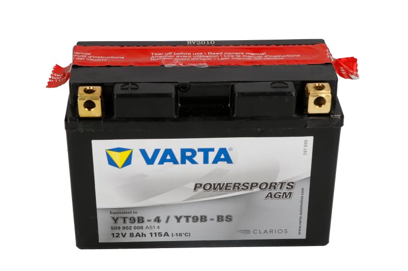 VARTA startovací baterie AEON COBRA 125RS, 180RS II, 180RS 02-08, OVERLAND 180 02-09, APRILIA AF1 125 (SINTESI), (SPORT PRO) 88-93, LEONARDO 150 98-00, MOJITO 125 (CUSTOM) 02, PEGASO 125 93-95, RS 125 92-09, RX 125 91-92, RED 125 91-96, SR 125 (RACING) 00
