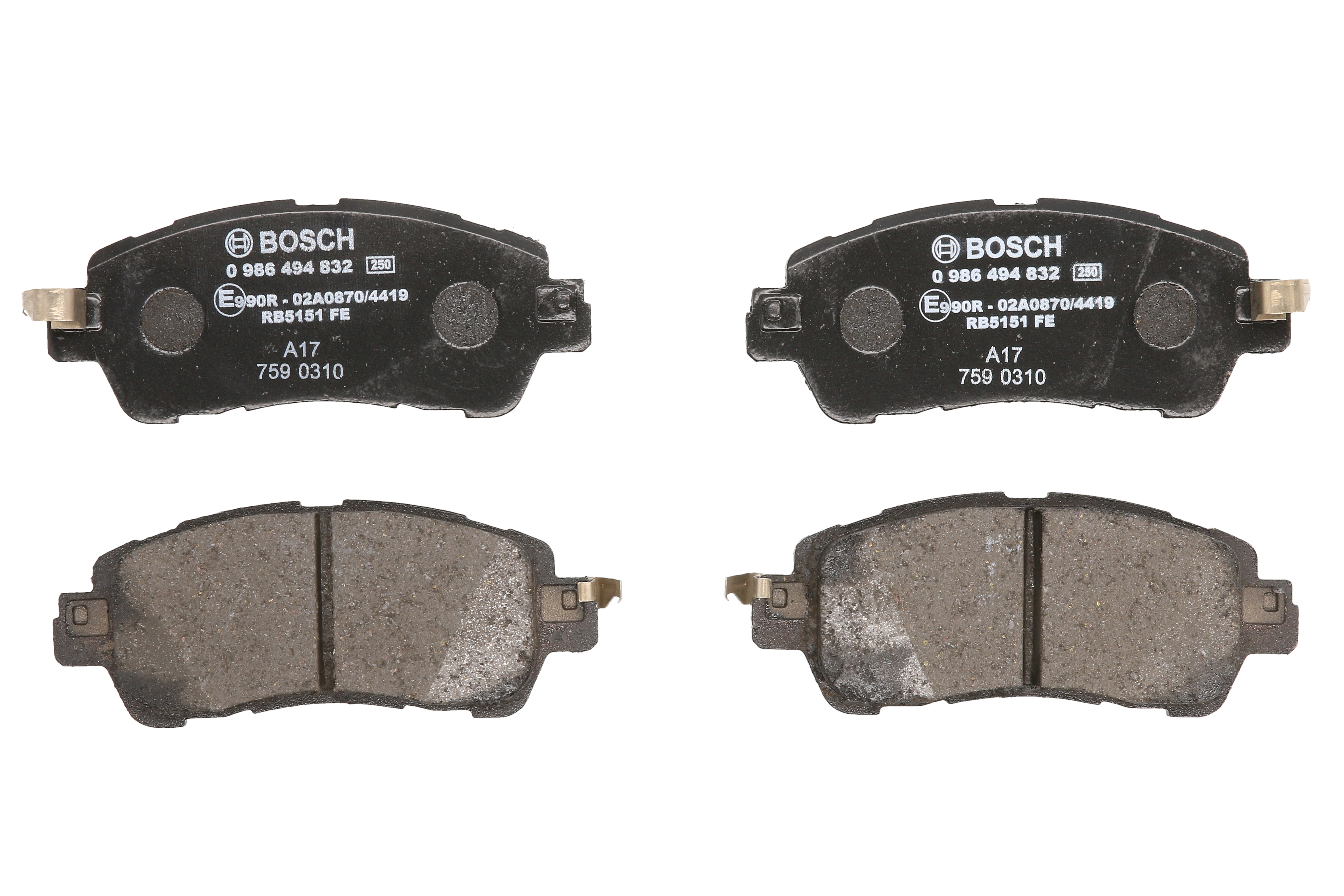 Колодки гальмівні дискові MAZDA 2 (DL, DJ) 1.5 2014.08- BOSCH (0986494832) Bosch фото 12