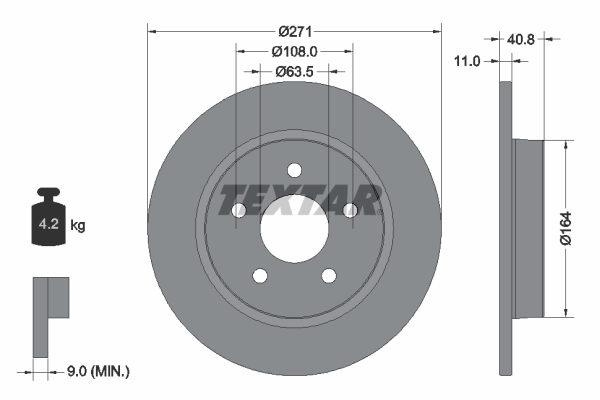 Kočioni disk (Zadnja, Lijeva/Desna) za vozilo FORD FOCUS 3