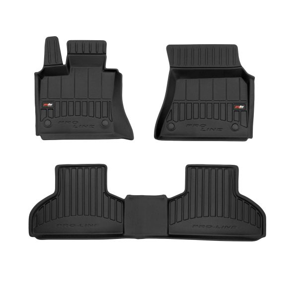 Set Covorase Auto Si Tavita Portbagaj BMW Seria X5 (F15, F85) din 2013-2018, Cauciuc, Protectie Porbagaj, 4x Stickere auto cu BMW