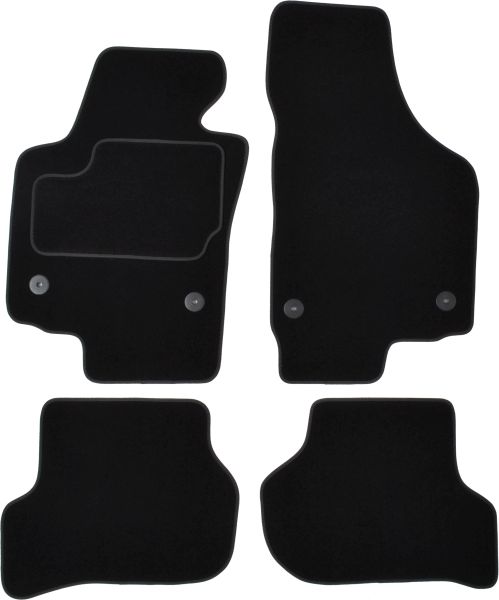 Set Covorase Auto Si Tavita Portbagaj SEAT TOLEDO III (5P2) din 2004-2009, Cauciuc, Protectie Porbagaj, 4x Stickere auto cu SEAT