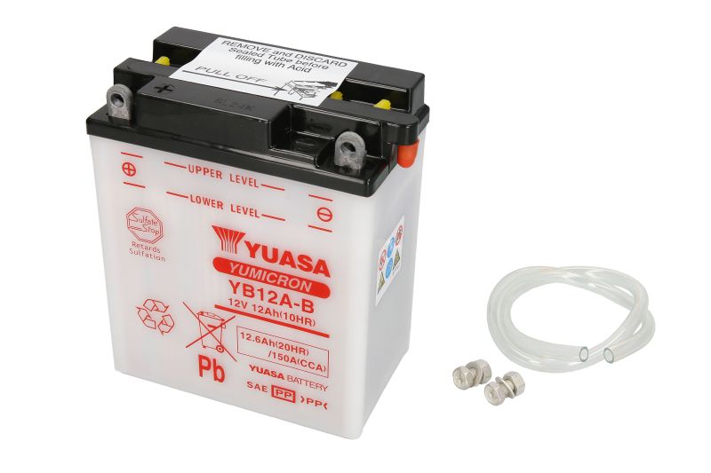 YUASA startovací baterie APRILIA MOTO 650 95-99, PEGASO 650 97-02, SCARABEO 150 00-02, BMW F 650 GS 93-12, DUCATI SS 900 MHR (M.HAILW.REPL.) 77-81,