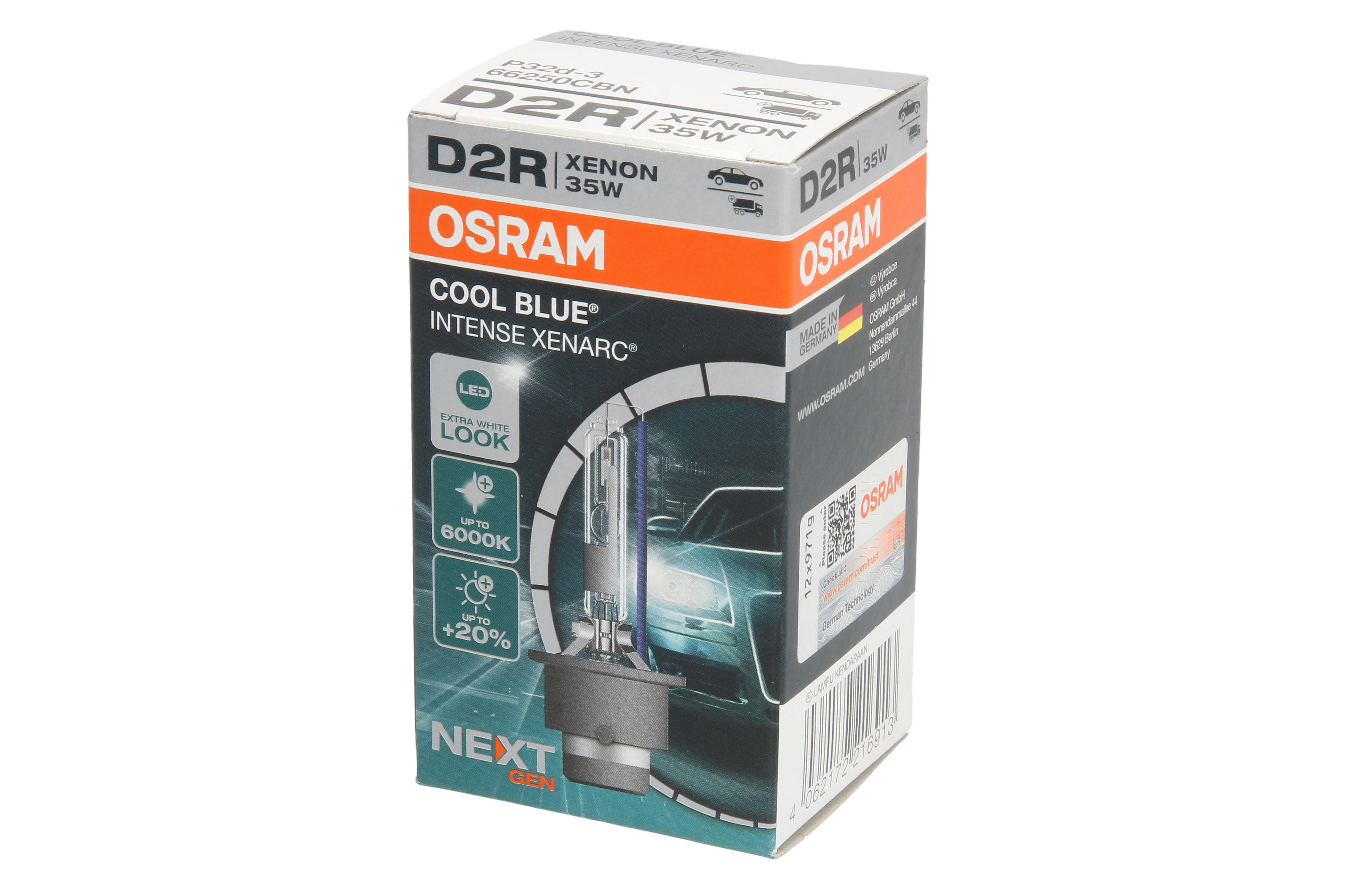 Автолампа ксенонова D2R 85V 35W 6200K P32D-3 / COOL BLUE INTENSE NEXT GEN - НА 150% Б OSRAM (66250CBN) osram фото 4