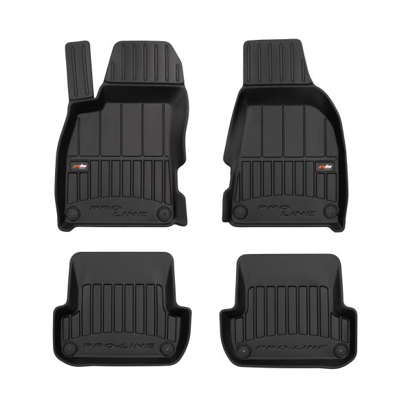 Set Covorase Auto Si Tavita Portbagaj AUDI A4 B7 Avant (8ED) din 2004-2008, Cauciuc, Protectie Porbagaj, 4x Stickere auto cu AUDI