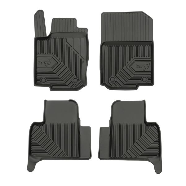 Set 5 covorase auto MERCEDES-BENZ M-CLASS (W166) din 2004-2011, cu covoras tunel median, cauciuc, 4x Stickere auto cu MERCEDES-BENZ