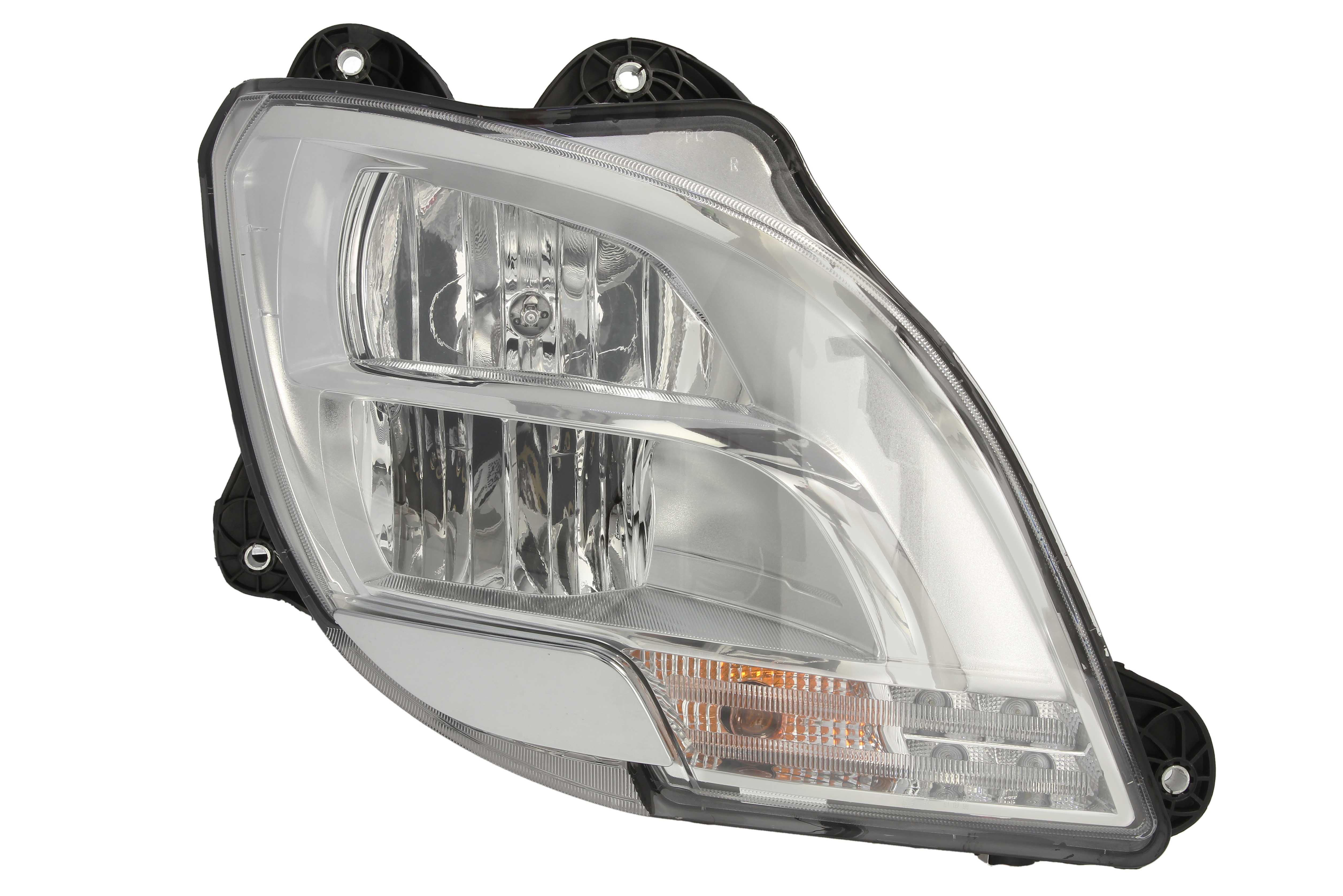 Фара прав (H1/LED/PY21W, ручн, без мотора, включає денні ходові вогні, колір відбивача: хром, колір повороту: прозор) DAF CF, XF 106 10.12-
