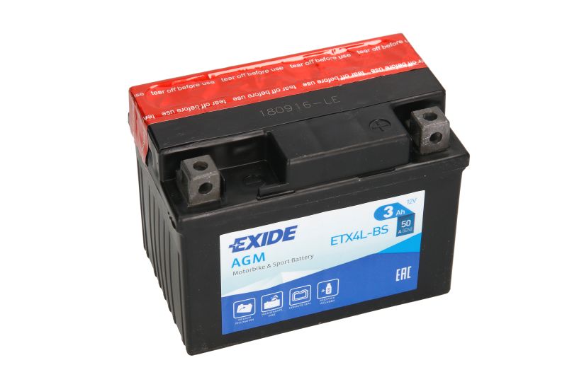EXIDE startovací baterie AEON COBRA 100, 50 ATV, 90 ATV, 50 00-09, MINIKOLT 50 08-09, REVO 100W, 50W 04-09, ARCTIC CAT DVX 90 06, Y-12 90 4T (YOUTH), 90 4T, 902T (YOUTHS), 90 2T 02-05, BETA AFRIKA 250, 125 00-01, ALP 200 01-04, KR 250 00-01, QUADRA 50 97-