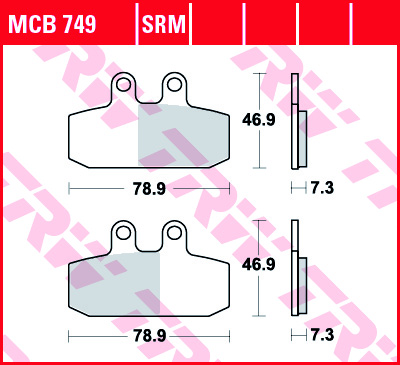 TRW MOTO sada brzdových destiček, kotoučová brzda APRILIA ATLANTIC 500 (SPRINT), (SPRINT) 02-05