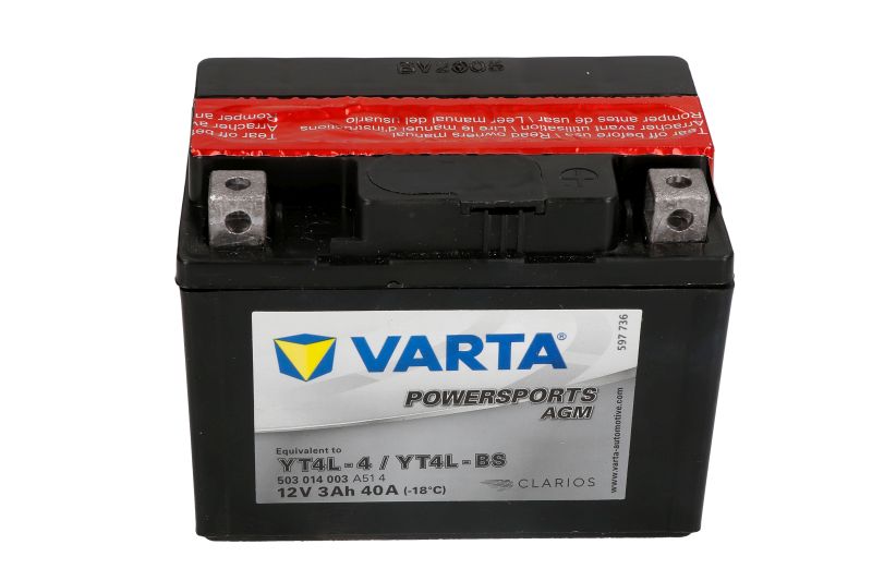 VARTA startovací baterie AEON COBRA 50 08-09, MINIKOLT 50 08-09, REVO 100W, 50W 04-09, ARCTIC CAT Y-12 90 4T (YOUTH), 90 4T, 902T (YOUTHS), 90 2T 02-05, BETA AFRIKA 250, 125 00-01, ALP 200 01-04, KR 250 00-01, QUADRA 50 97-00, SUPERMOTO 75 00-01, TEMPO 50