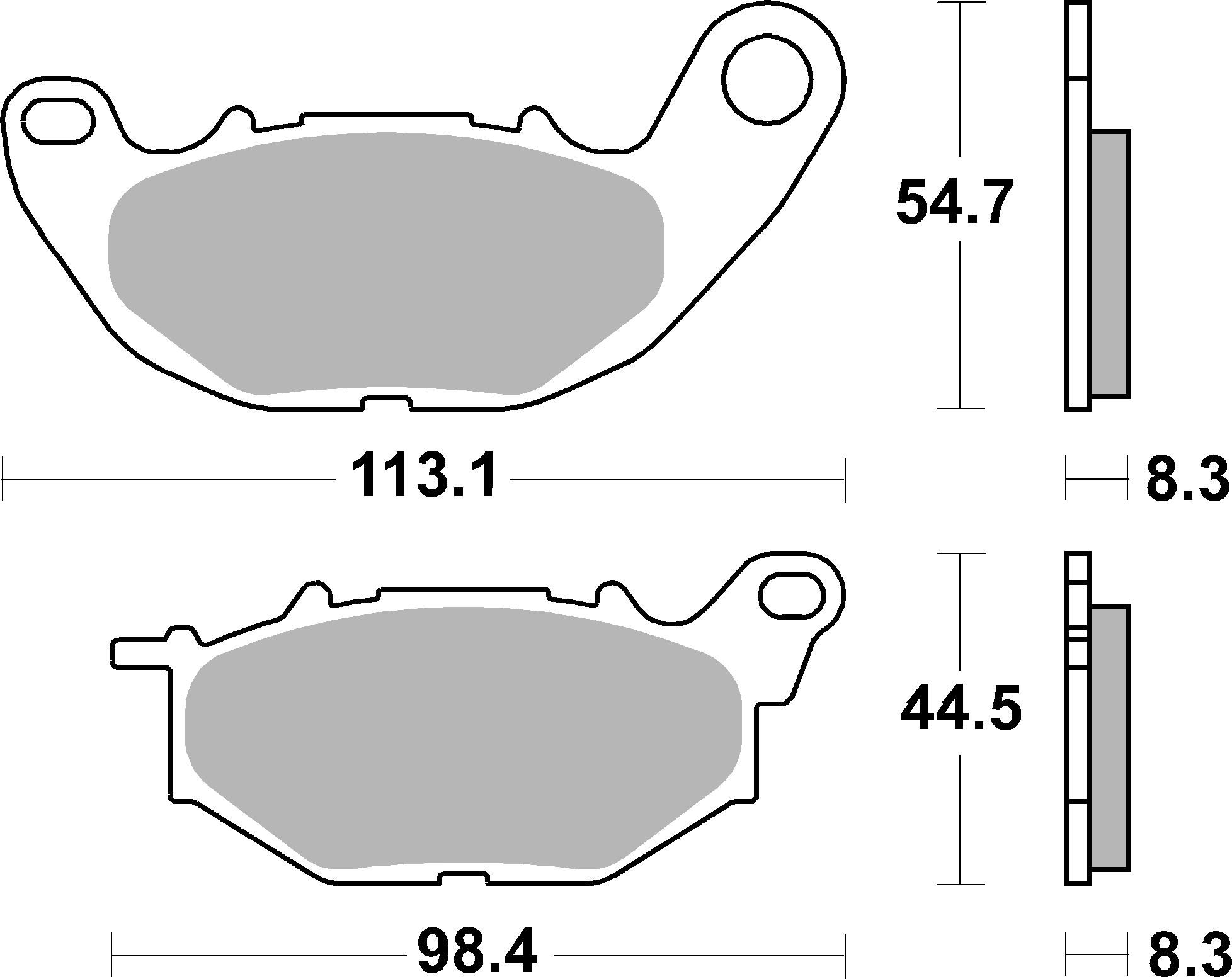 BREMBO sada brzdových destiček, kotoučová brzda YAMAHA MT-03 320, 321 ABS, 660, 321 06-22