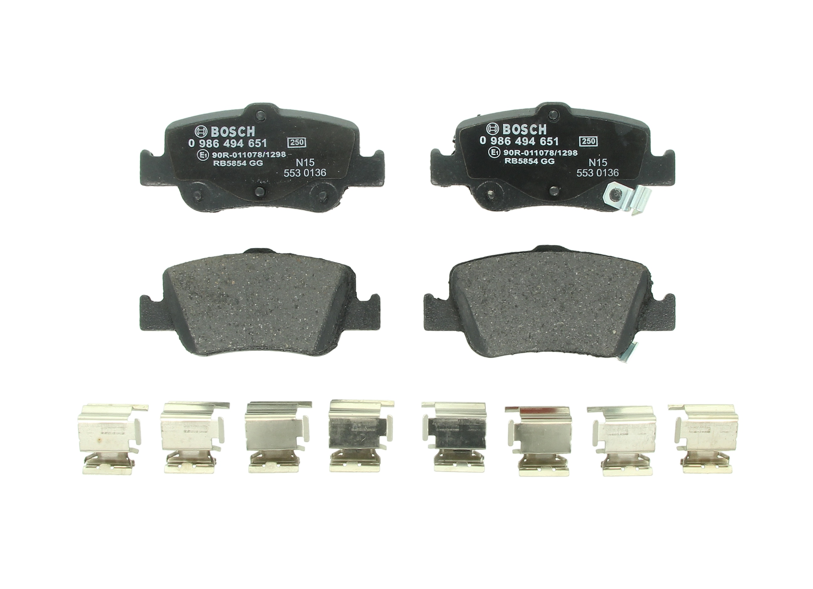 Комплект гальмівних колодок задн , GREAT WALL VOLEEX C20R, TOYOTA AURIS, COROLLA, YARIS 1.2-2.2D 11.05-