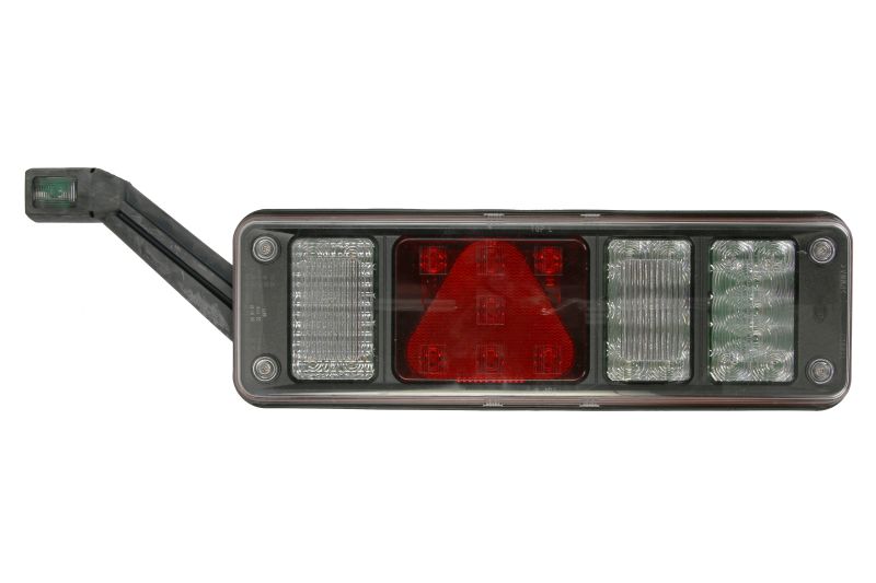 Stop spate stanga (LED, 24V, cu intermitent, cu far de ceata, lumina de marsarier, cu stop, lumina de parcare, reflector triunghiular, cu lampa cu brat prelungitor cu semnalizator)