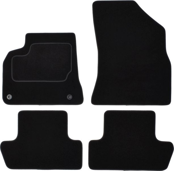 Set Covorase Auto Si Tavita Portbagaj PEUGEOT 5008 (0U_, 0E_) din 2009-2017, Cauciuc, Protectie Porbagaj, 4x Stickere auto cu PEUGEOT