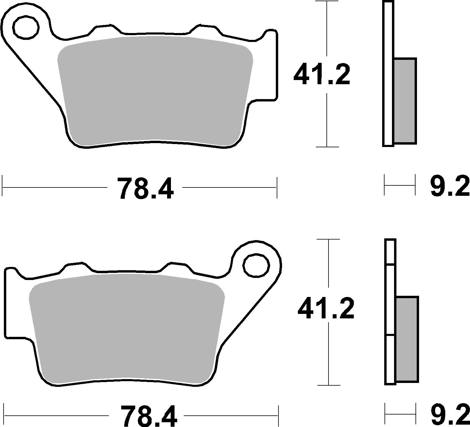 BREMBO sada brzdových destiček, kotoučová brzda BMW S 1000 RR 16, KTM DUKE 890 R 20-22