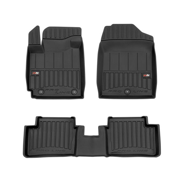 Set Covorase Auto Si Tavita Portbagaj KIA PICANTO III (JA) din 2017-2020, Cauciuc, Protectie Porbagaj, 4x Stickere auto cu KIA