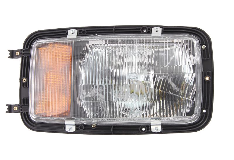 Far fata Dreapta (H4 P21W T4W, manual, culoare semnalizator: portocaliu) potrivit MERCEDES MK, SK 07.87-09.96