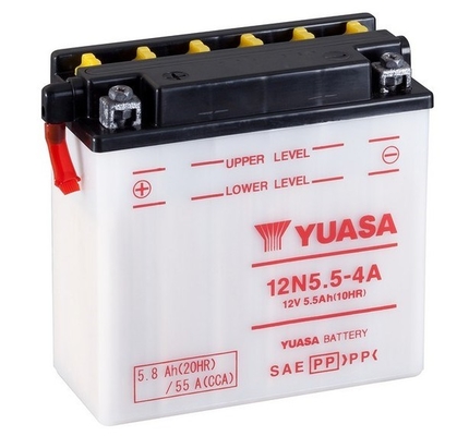 YUASA startovací baterie KAWASAKI H2A 750 73, H2B 750 74, H2C 750 75, KH 400 76-78, YAMAHA MT 125 A (ABS) 14-17, WR 125 X, R 08-16, YZF-R125 125 14-16 (12N5.5-4A, 22B-H2100-00-00)