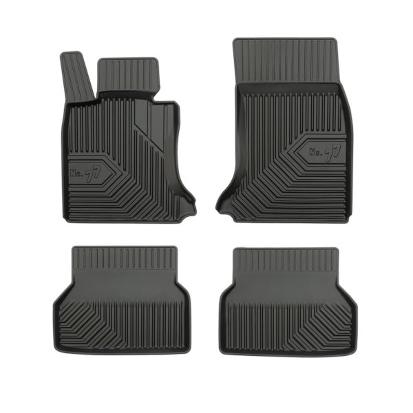 Set Covorase Auto Si Tavita Portbagaj BMW Seria 5 Touring (E61) din 2004-2010, Cauciuc, Protectie Porbagaj, 4x Stickere auto cu BMW
