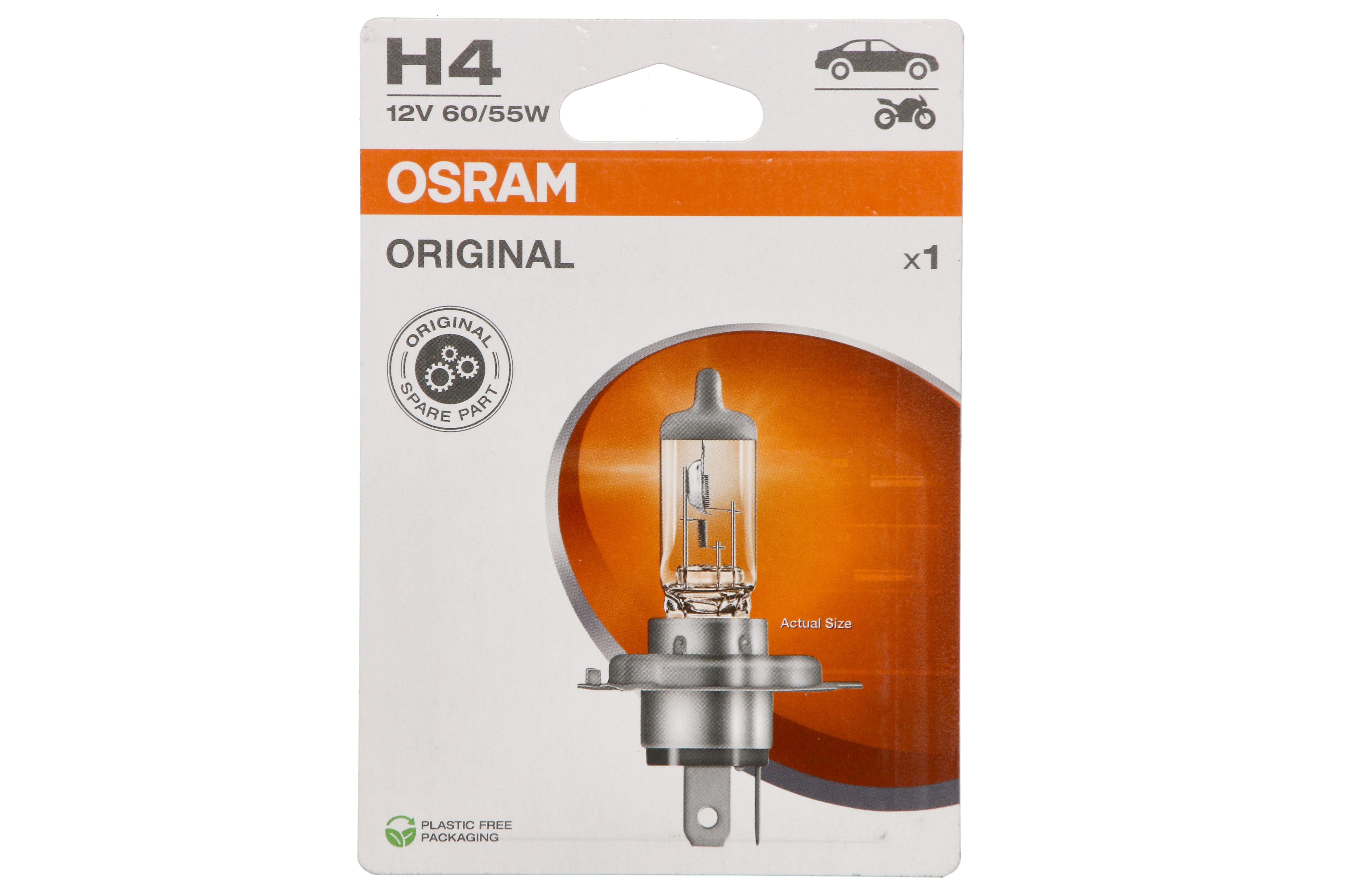 Автолампа галогенова 60/55W H4 12V 60/55W P43T/ORIGINAL LINE/1ШТ. BLISTER OSRAM (64193-1BL) osram фото 4