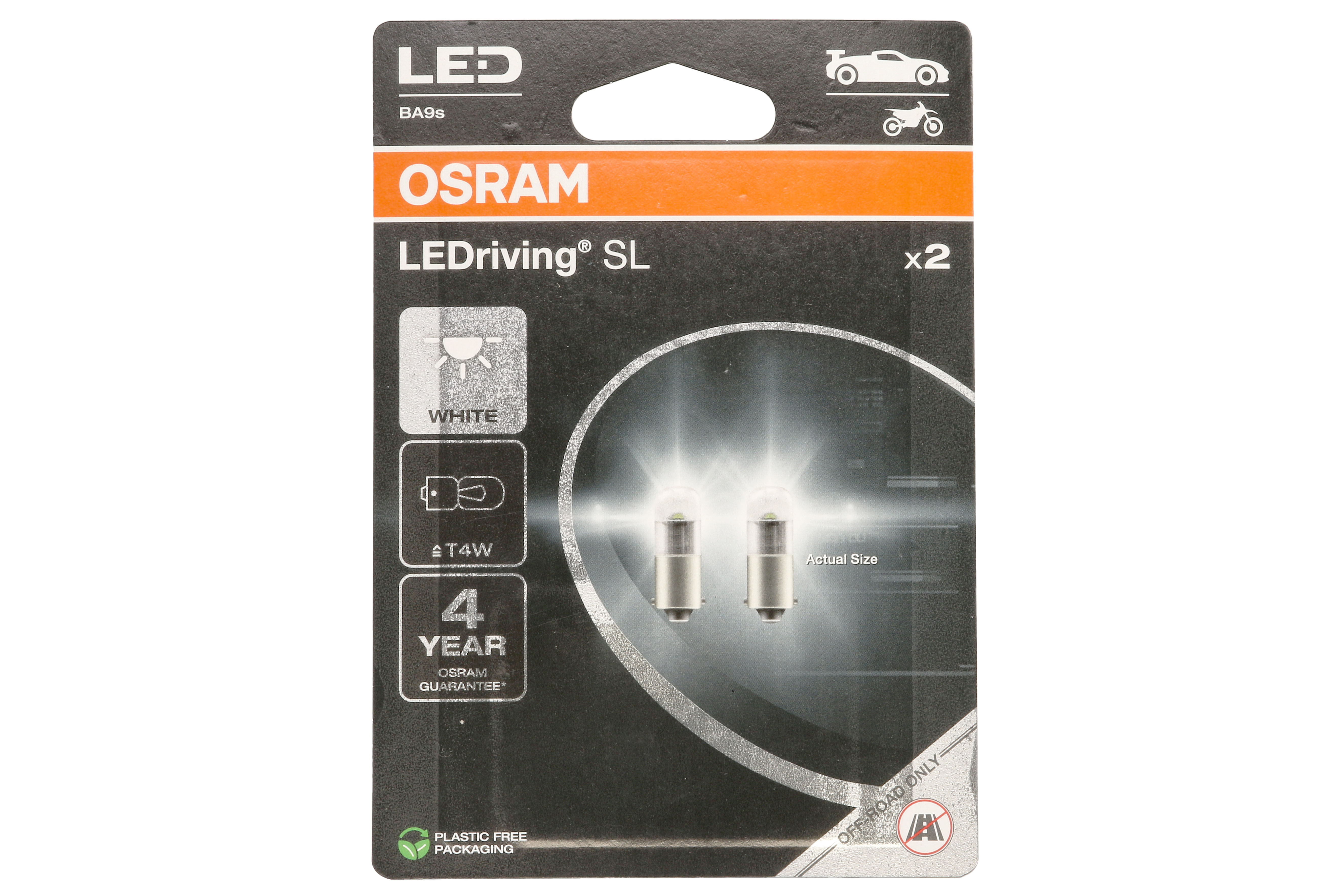 Автолампа світлодіодна T4W LED 12V 1W 6000K BA9S / LEDRIVING® SL / COOL WHITE - ХОЛОДНЕ OSRAM (3893DWP-2BL) osram фото 4