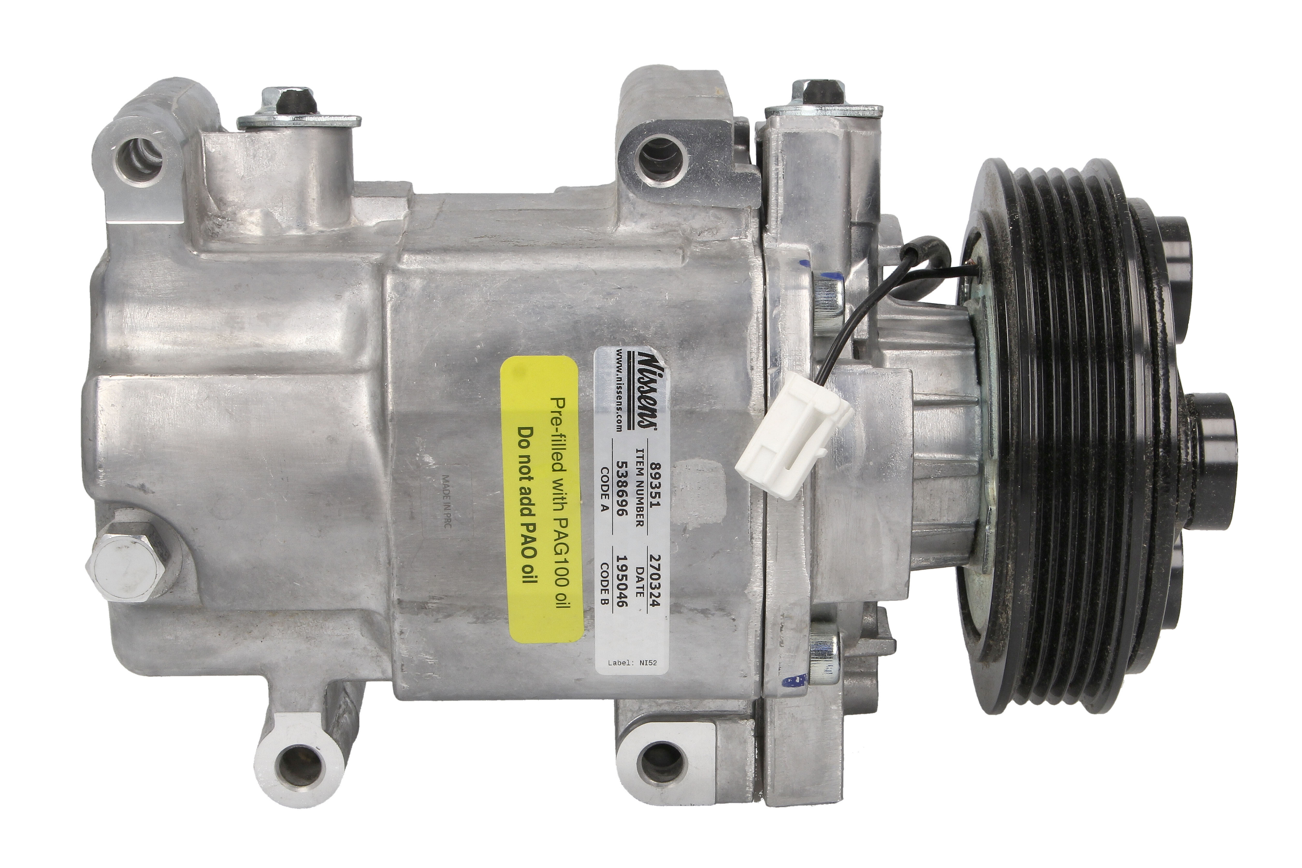 Компресор кондиціонера MAZDA 3 (03-) 2.0 I 16V (+) NISSENS (89351) Nissens фото 6