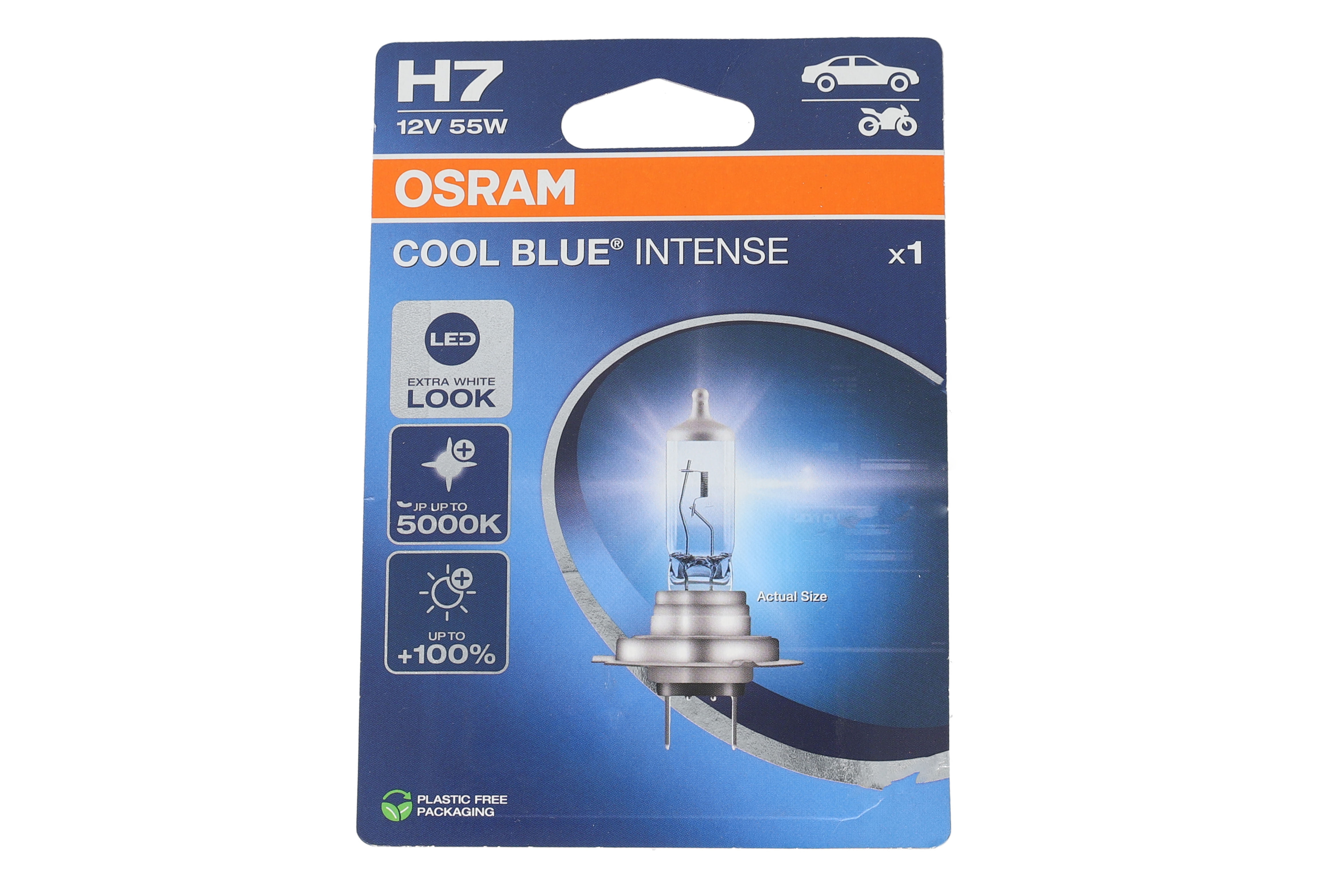 Автолампа галогенова 55W H7 12V 55W 5000K PX26D / COOL BLUE INTENSE NEXT GEN - НА 100% БІЛ OSRAM (64210CBN-1BL) osram фото 4