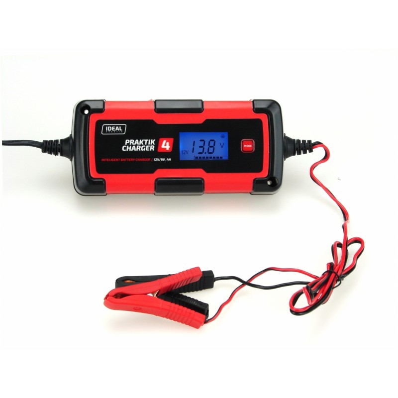 (EN) Battery charger PRAKTIK CHARGER 4 LCD, напруга зарядки: 6/12 В, зарядний струм: 4А, напруга джерела живлення: 230В, тип аккумулятора: AGM/Ca/GEL/WET фото 3