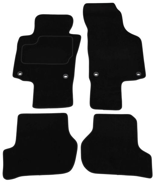 Set Covorase Auto Si Tavita Portbagaj SKODA OCTAVIA II (1Z3) din 2004-2013, Cauciuc, Protectie Porbagaj, 4x Stickere auto cu SKODA