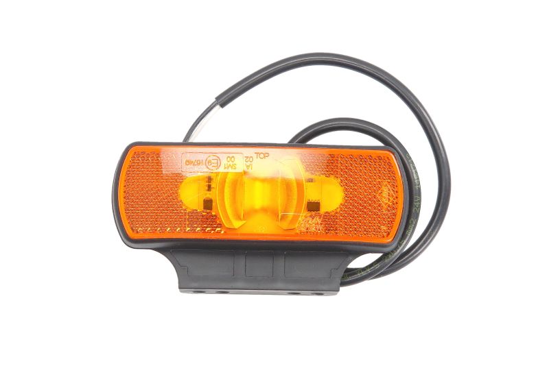Lumini clarificare stanga dreapta, portocaliu, LED, inaltime 44mm; latime 122mm; adancime 16mm, in relief, lungime cablu 500mm, cu cuier, 12 24V (cu reflector)
